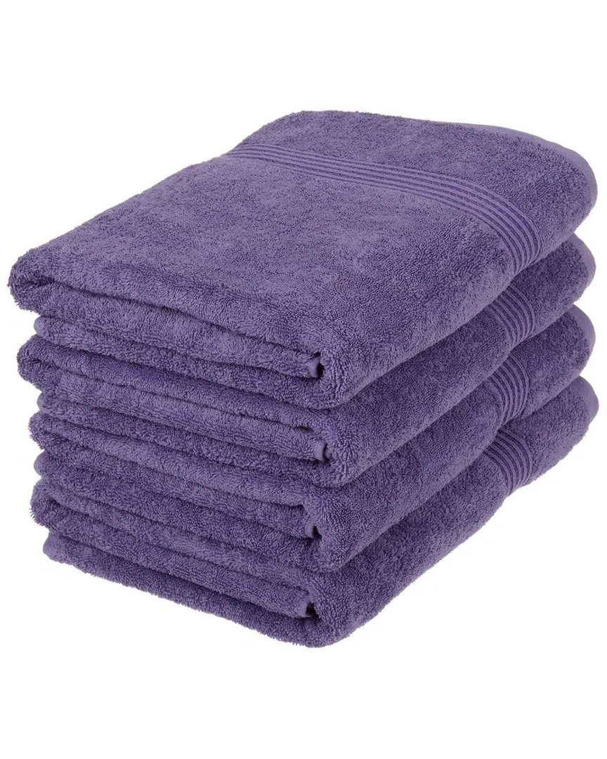 4pc Bath Towel Set - Royal Purple, Egyptian Cotton