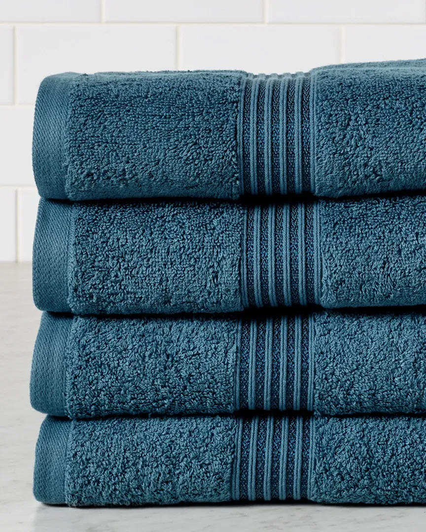 4pc Bath Towel Set - Sapphire, Egyptian Cotton
