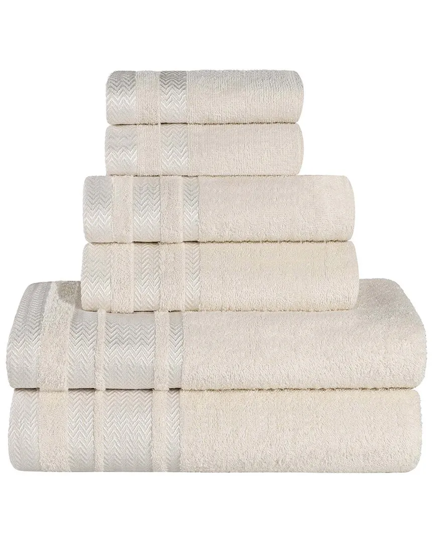 6-Piece Zero Twist Cotton Towel Set - Ivory