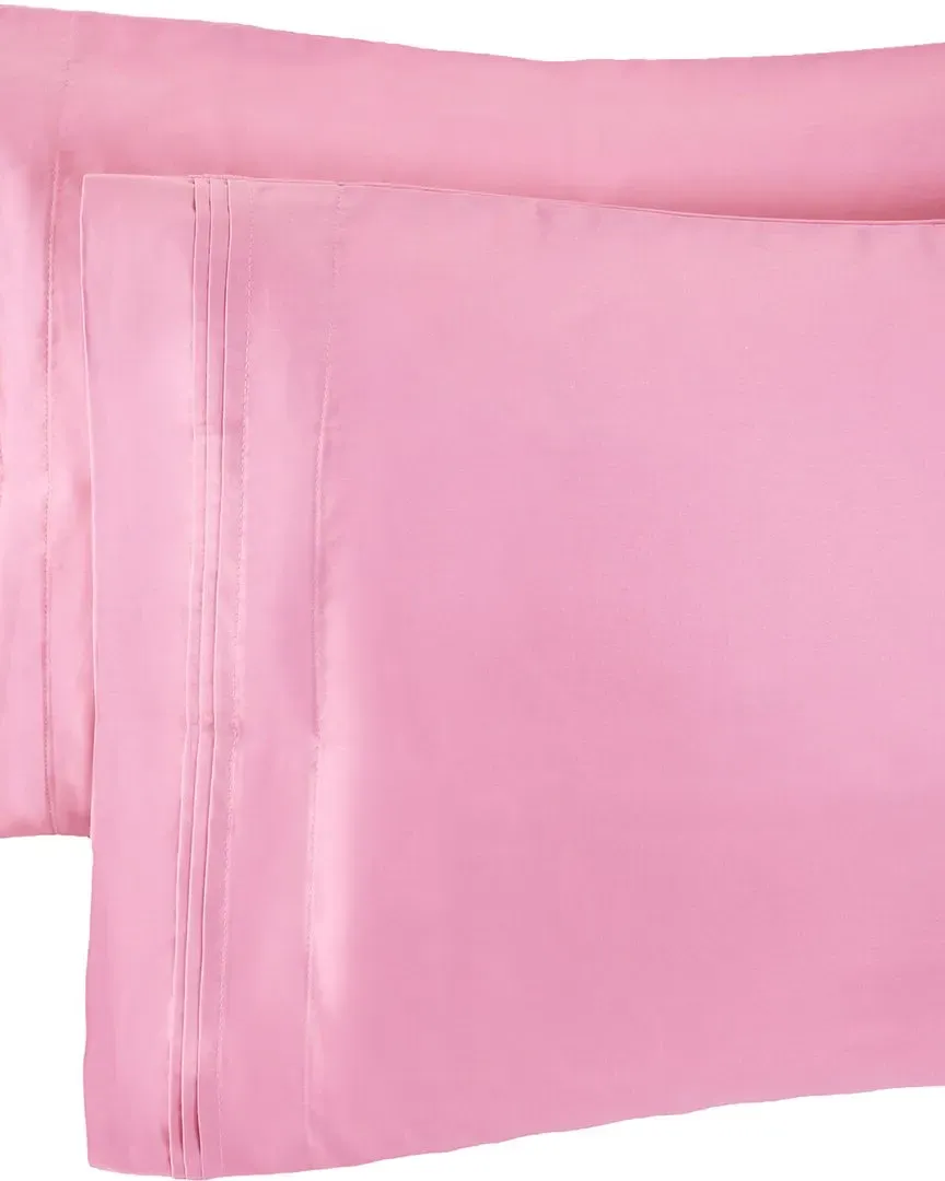 650 Thread Count 2pc Pillowcase Set - Blush, Egyptian Cotton