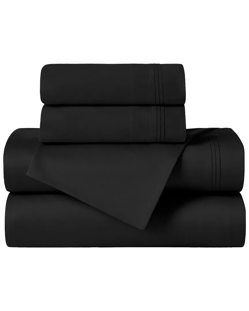 650 Thread Count Deep Pocket Sheet Set - Black, Egyptian Cotton