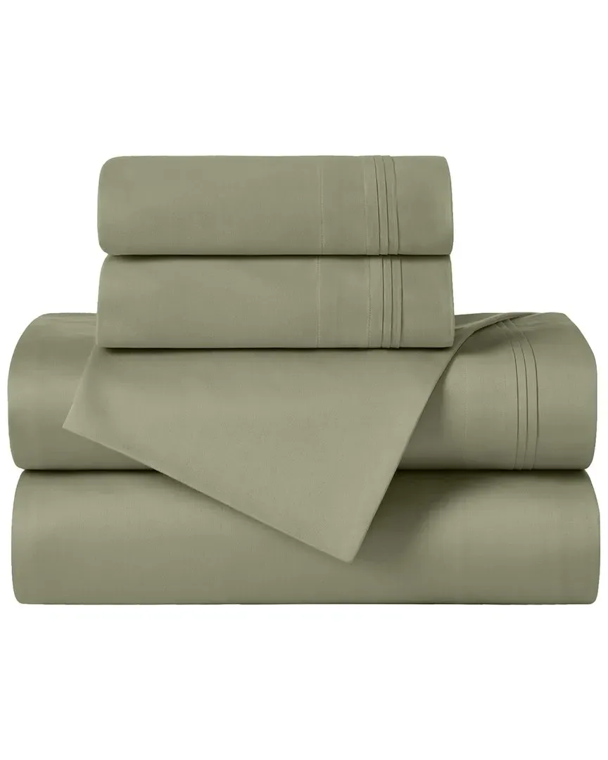 650 Thread Count Deep Pocket Sheet Set - Sage, Egyptian Cotton