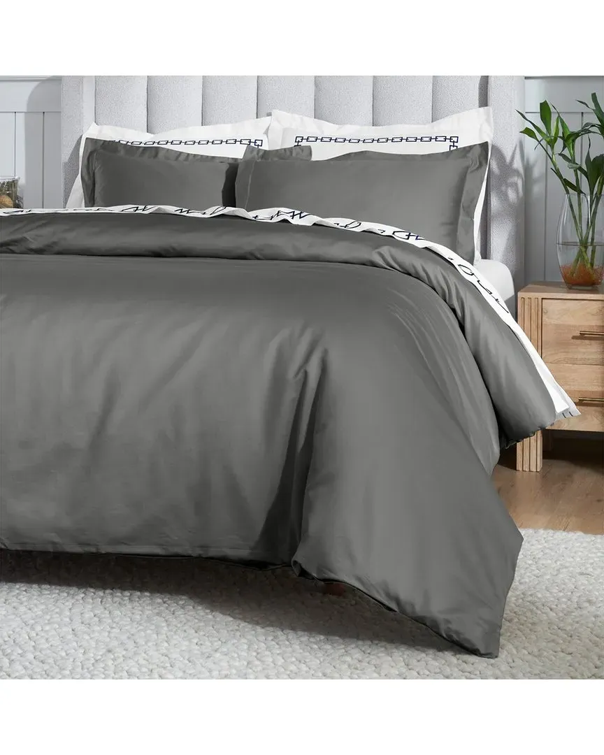 650 Thread Count Duvet Cover Set - Grey, Egyptian Cotton