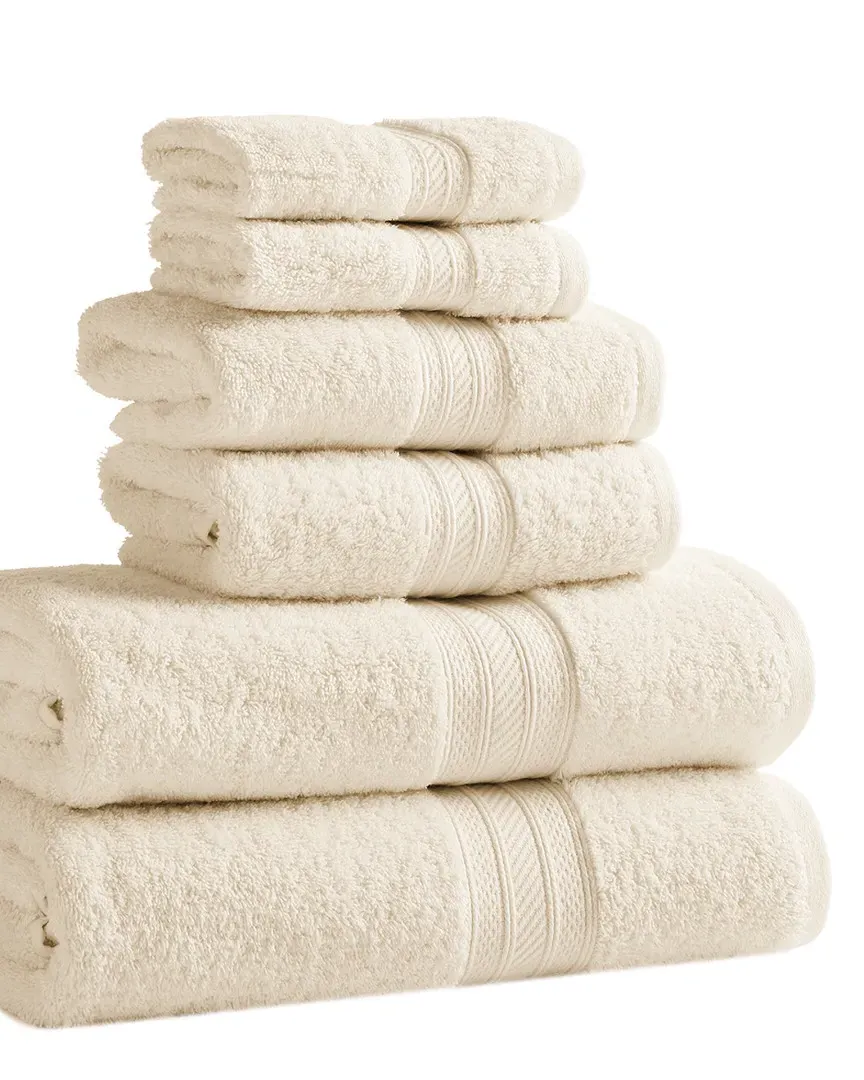 6pc Bath Cotton Towel Set - Almond