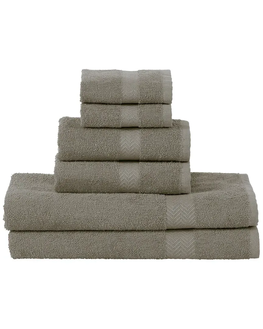 6pc Cotton Towel Set - Charcoal image