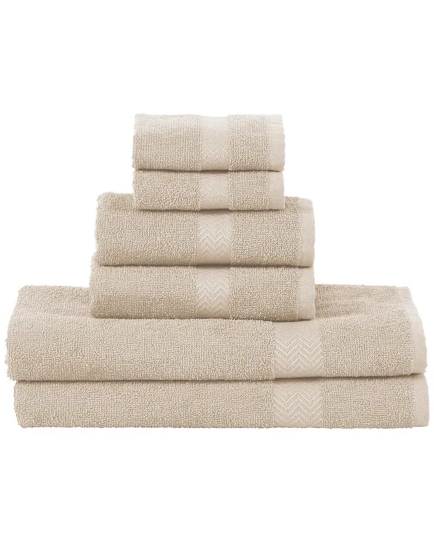 6pc Cotton Towel Set - Stone