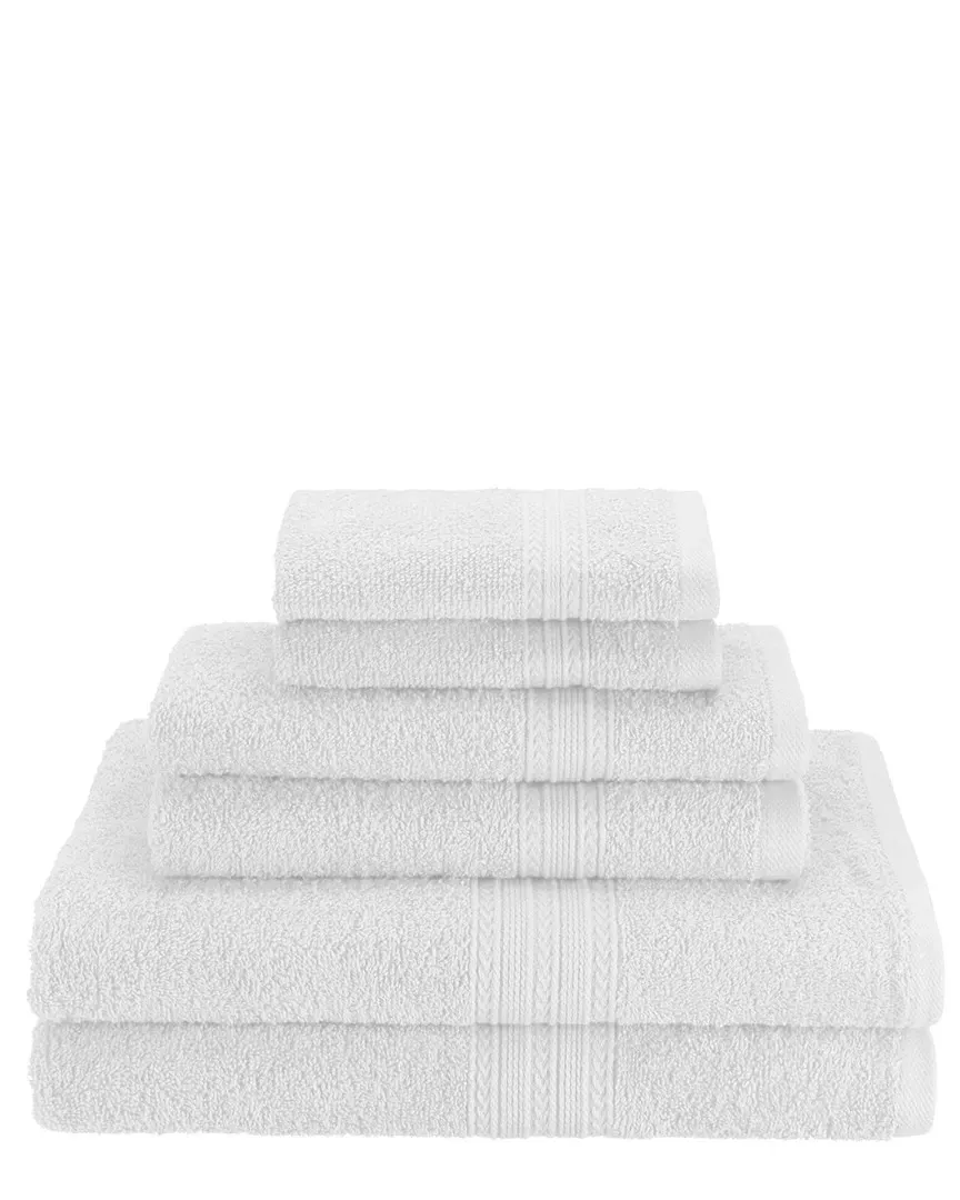 6pc Cotton Towel Set - White