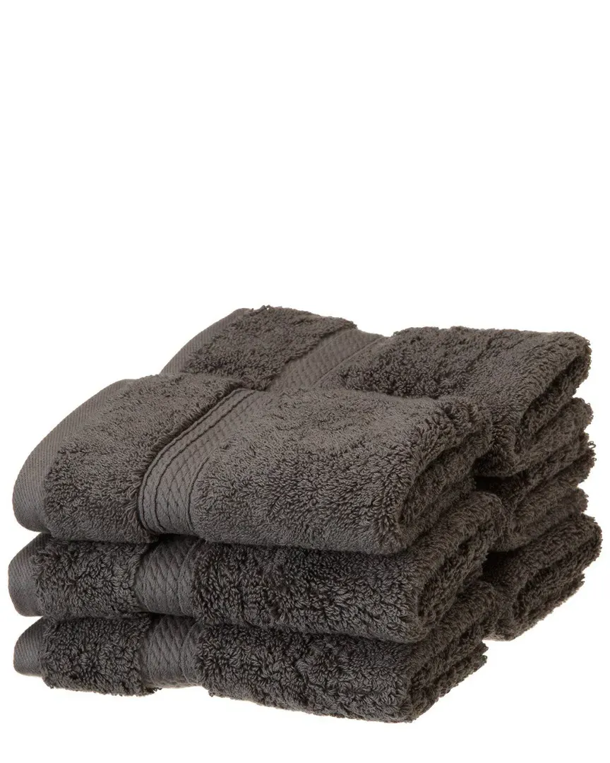 6pc Egyptian Cotton Washcloth Set - Charcoal