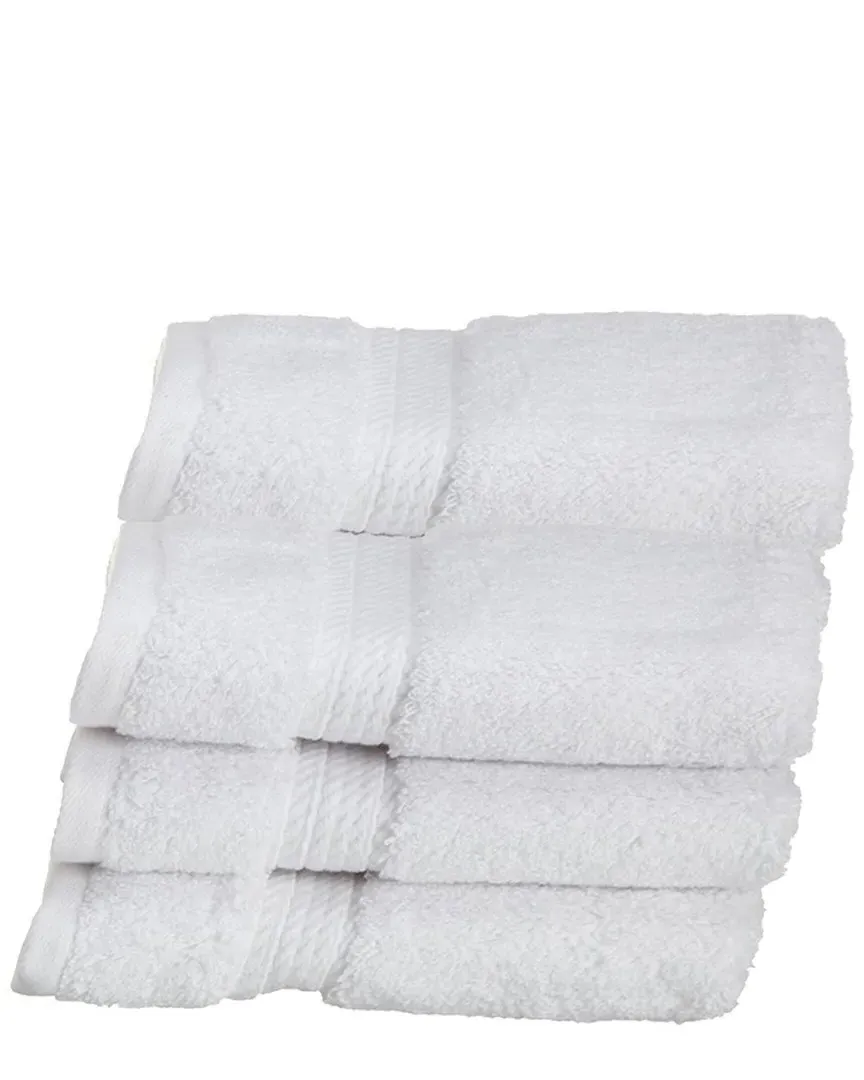 6pc Egyptian Cotton Washcloth Set - White
