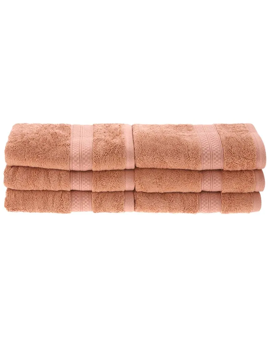 6pc Hand Bamboo Towel Set - Pink
