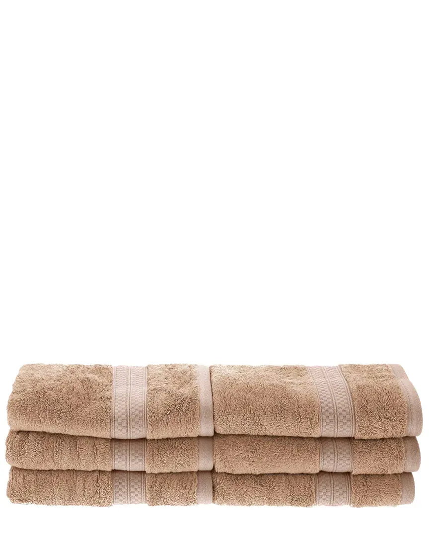 6pc Hand Bamboo Towel Set - Sand