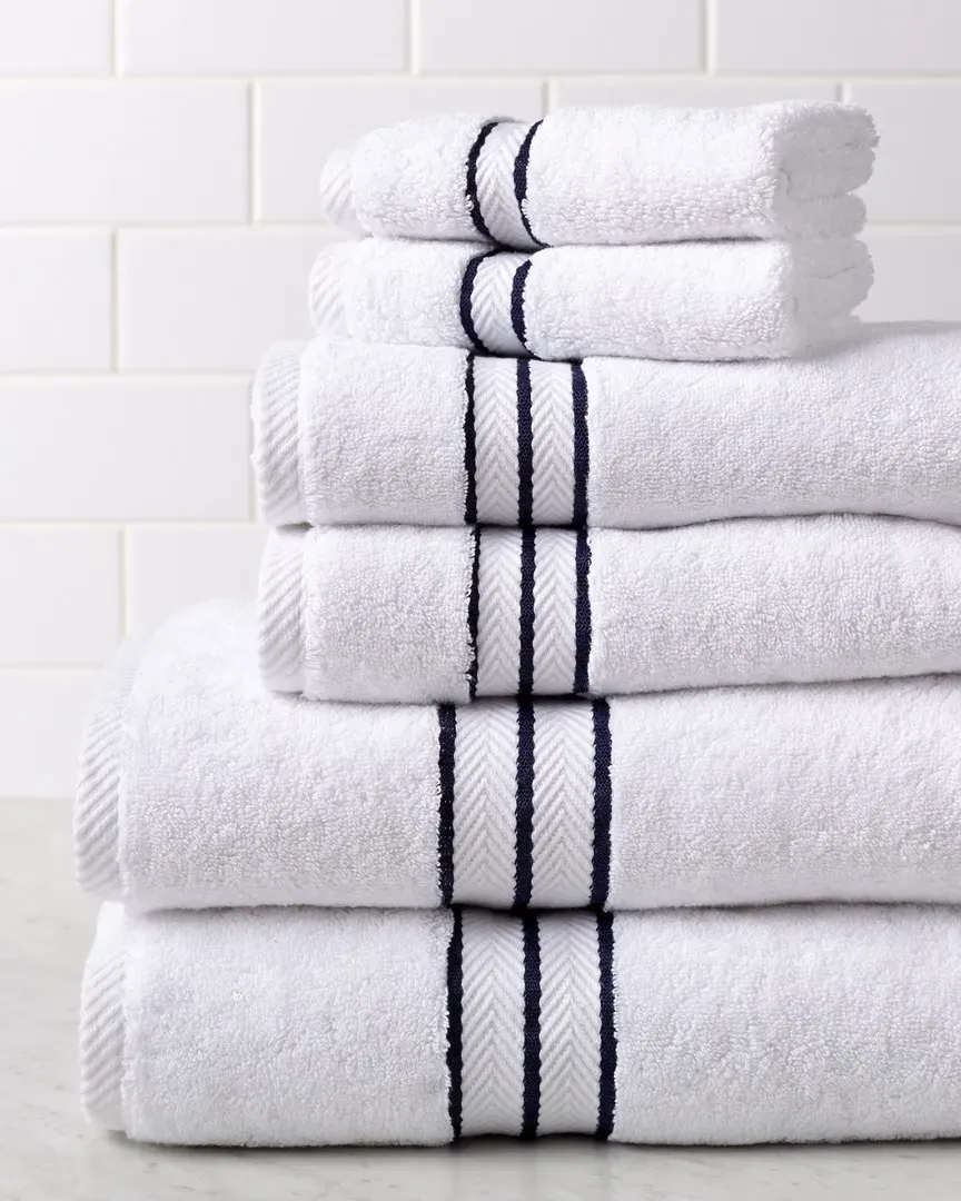 6pc Turkish Cotton Towel Set - White