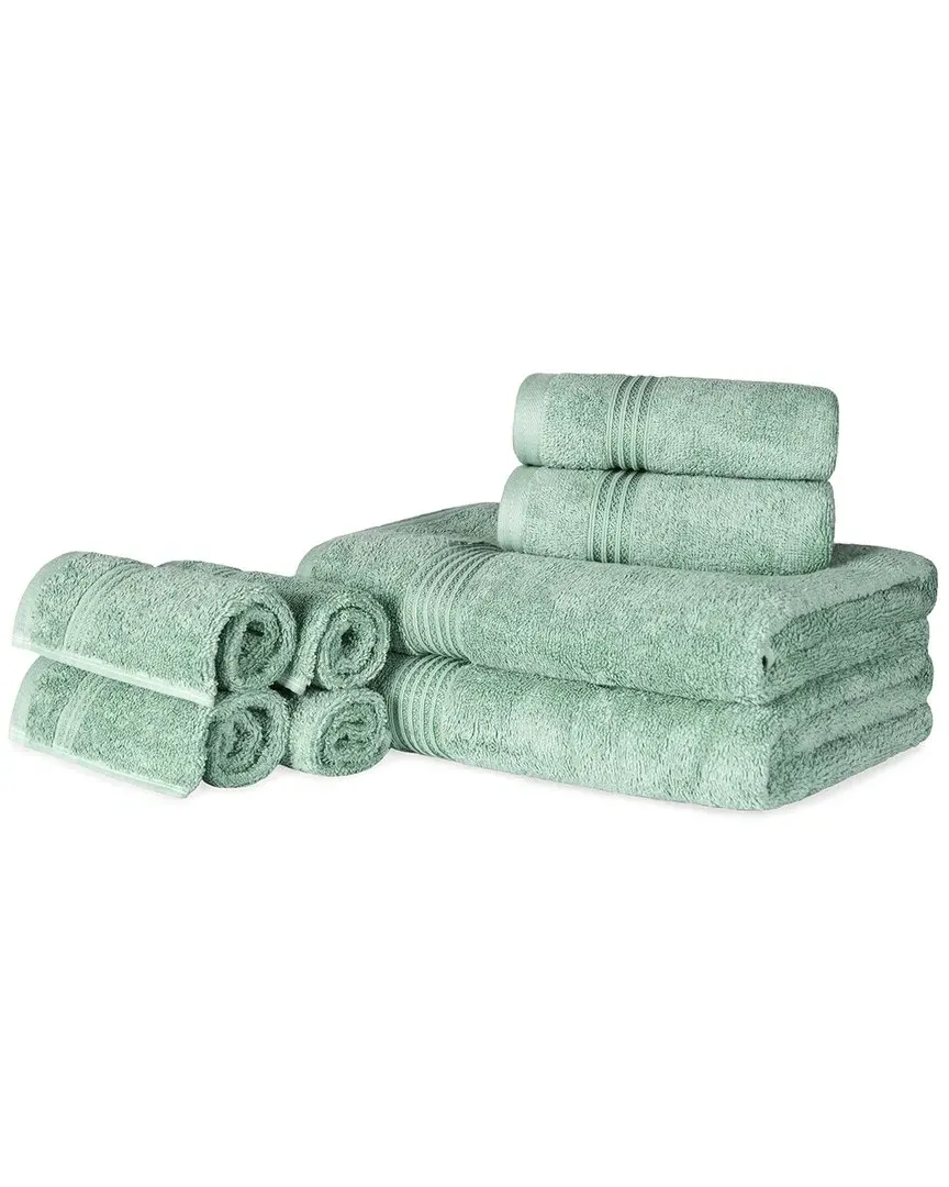 8-Piece Absorbent Egyptian Cotton Towel Set - Sage