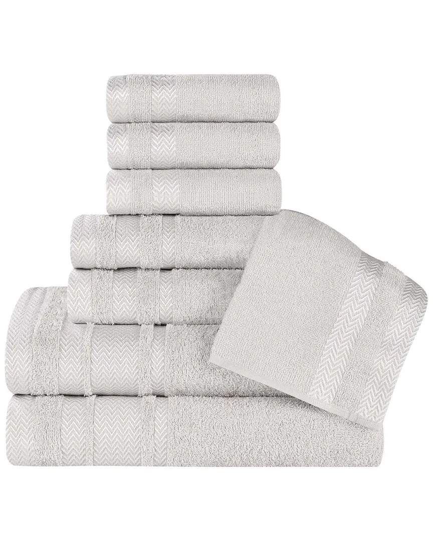 8-Piece Zero Twist Cotton Towel Set - Platinum
