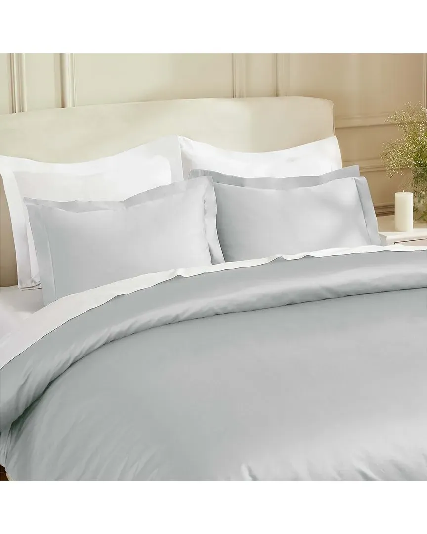 850 Thread Count Duvet Cover Set - Chrome, Cotton image