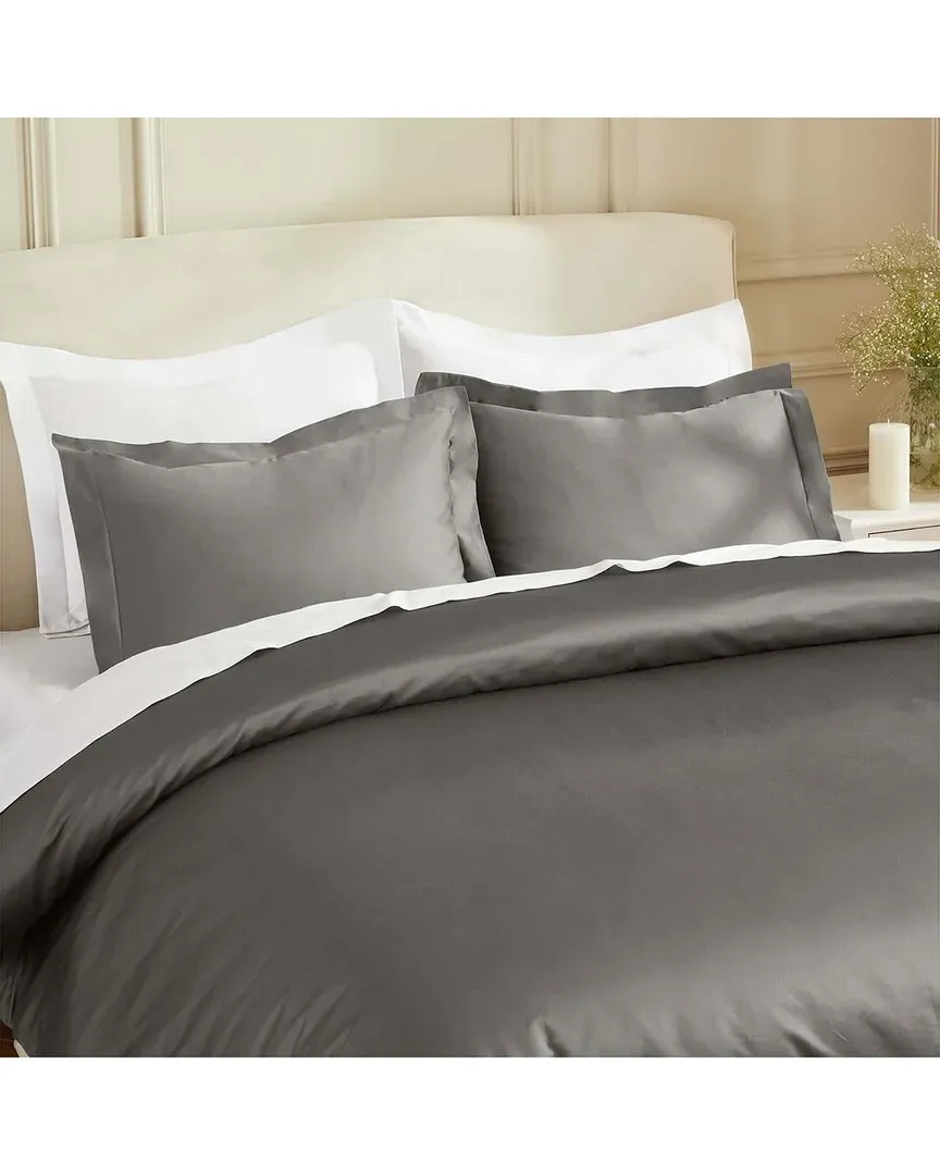 850 Thread Count Duvet Cover Set - Grey, Cotton
