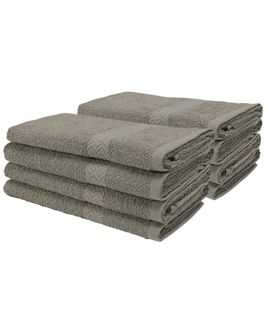 8pc Cotton Hand Towel Set - Charcoal