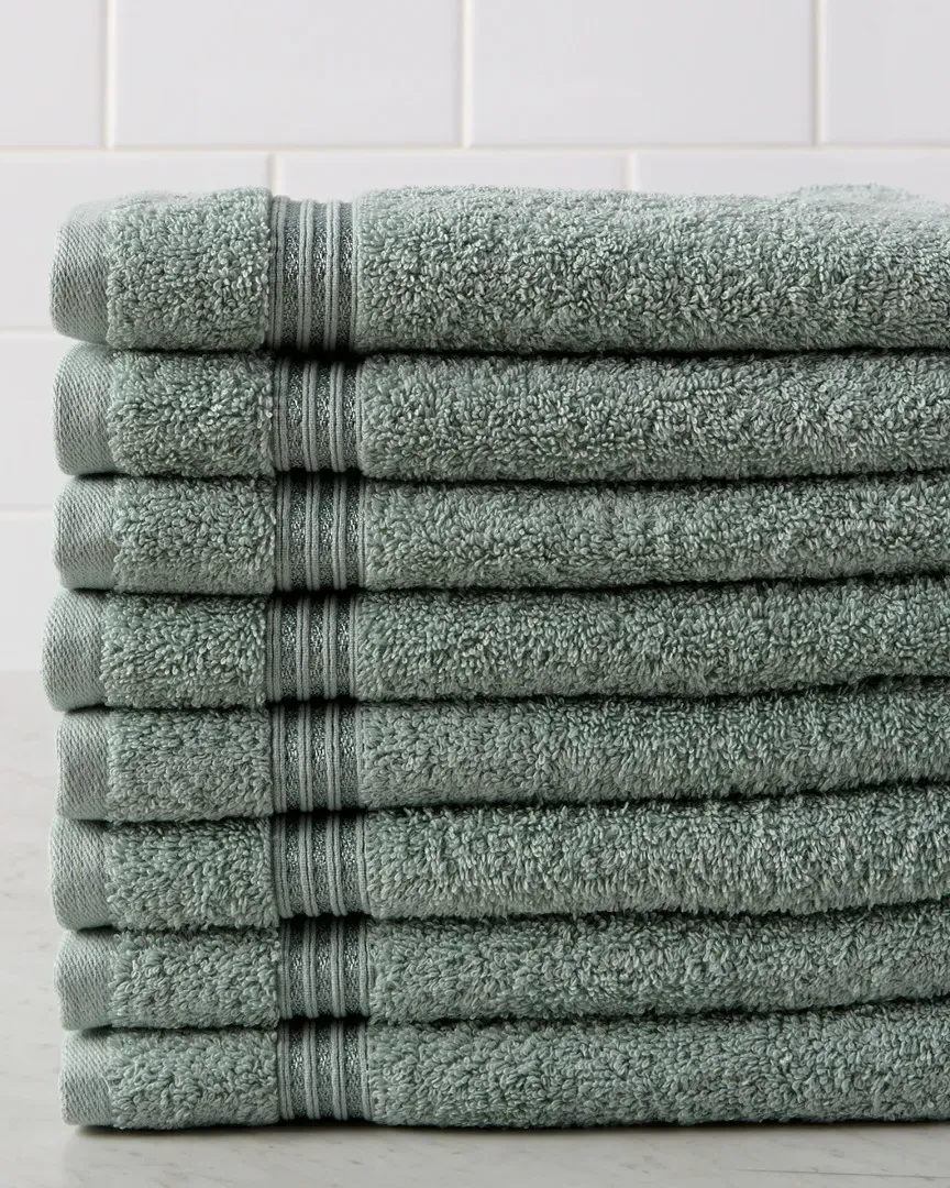8pc Hand Towel Set - Sage, Egyptian Cotton