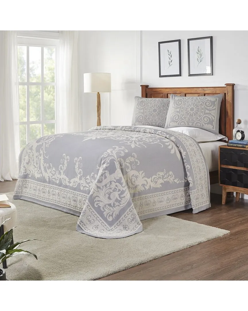 Adalie Medallion Woven Jacquard Bedspread Set - Blue, Cotton