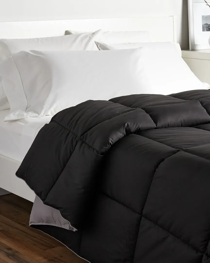 All-Season Down Alternative Reversible Comforter - Black