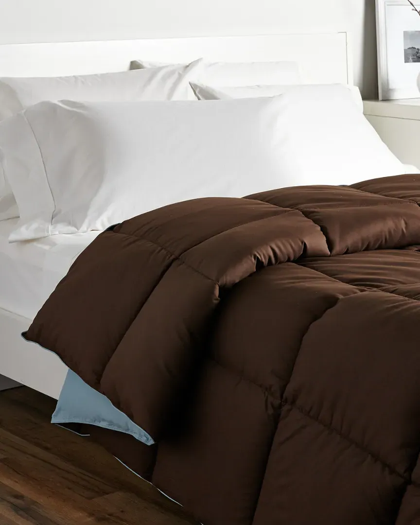 All-Season Down Alternative Reversible Comforter - Chocolate