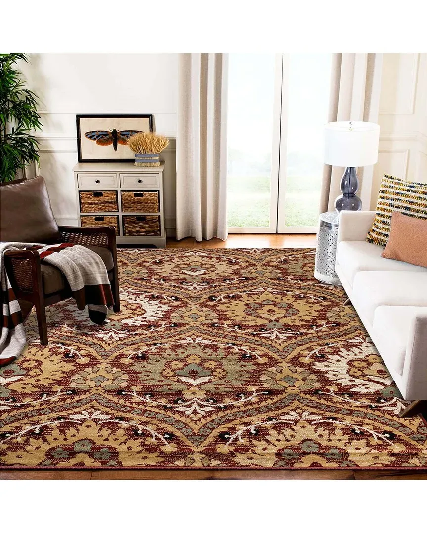 Augusta Oriental Floral Rug - Red, Polypropylene image