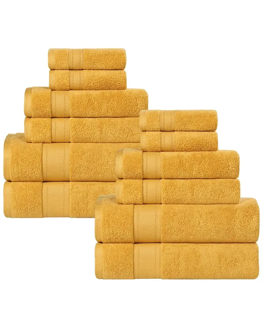 Belmont Zero Twist 12-Piece Towel Set - Gold, Cotton