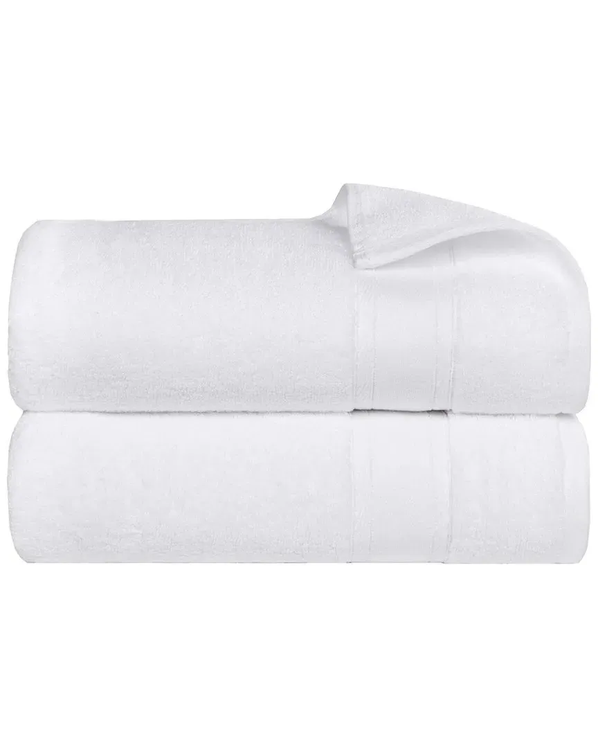 Belmont Zero Twist 2-Piece Bath Towel Set - White, Cotton
