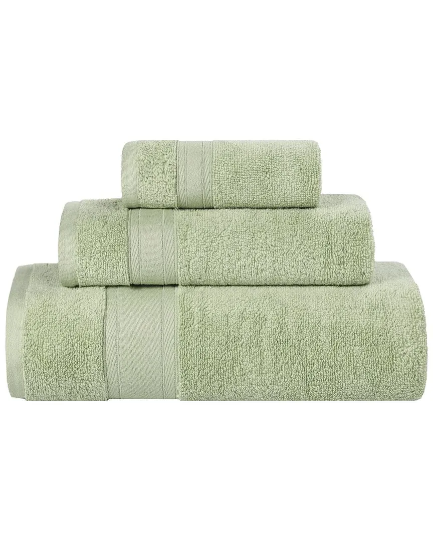 Belmont Zero Twist 3-Piece Towel Set - Green, Cotton