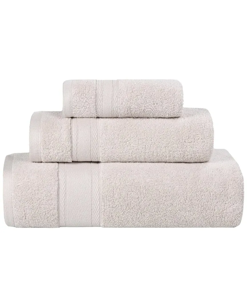 Belmont Zero Twist 3-Piece Towel Set - Silver, Cotton