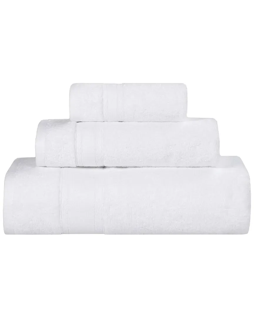 Belmont Zero Twist 3-Piece Towel Set - White, Cotton