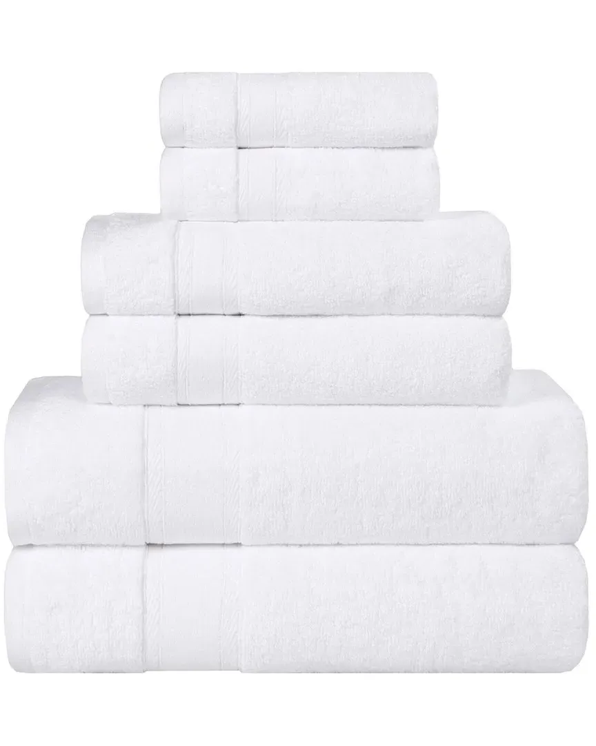 Belmont Zero Twist 6-Piece Towel Set - White, Cotton