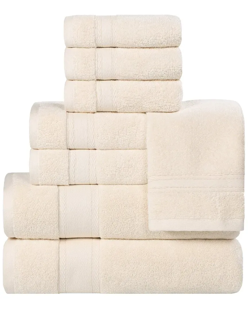 Belmont Zero Twist 8-Piece Towel Set - Ivory, Cotton