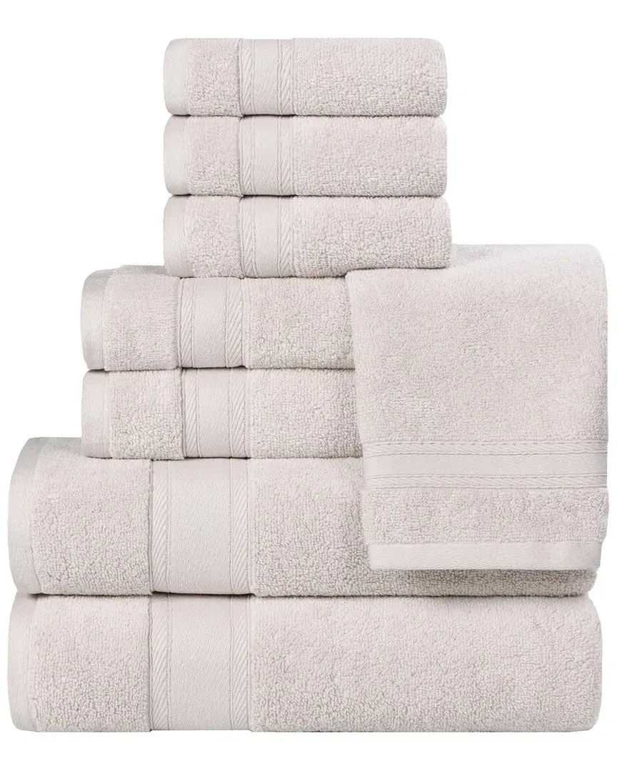 Belmont Zero Twist 8-Piece Towel Set - Silver, Cotton
