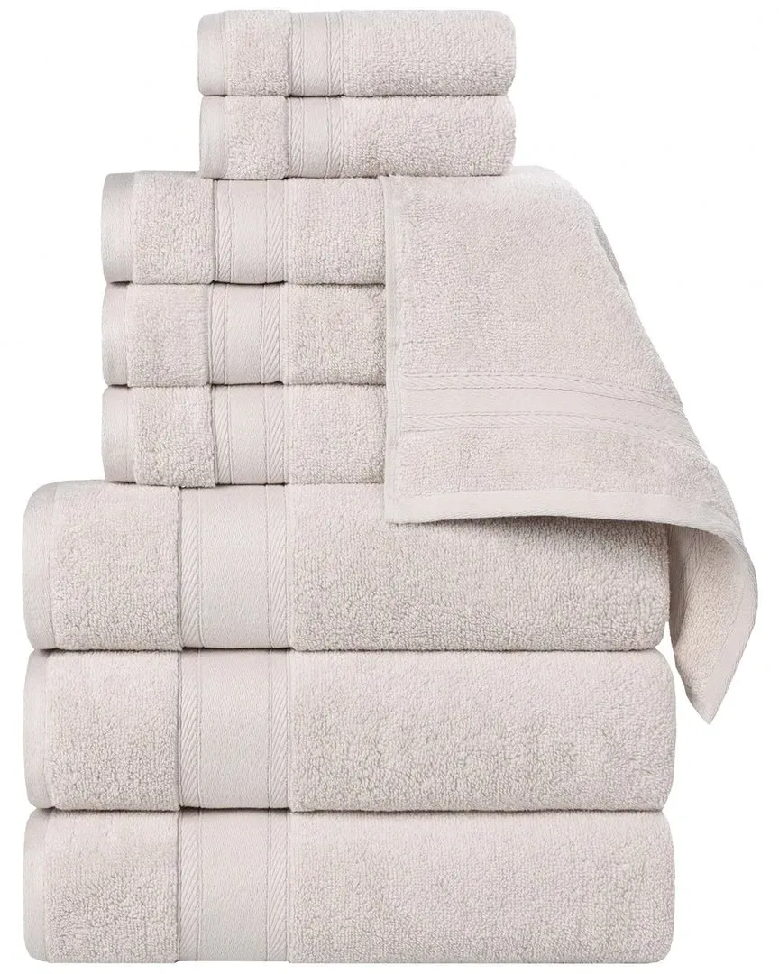 Belmont Zero Twist 9-Piece Towel Set - Silver, Cotton