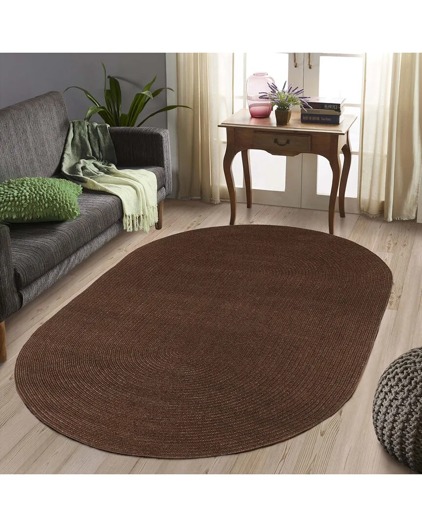 Braided Reversible Indoor Outdoor Rug - Brown
