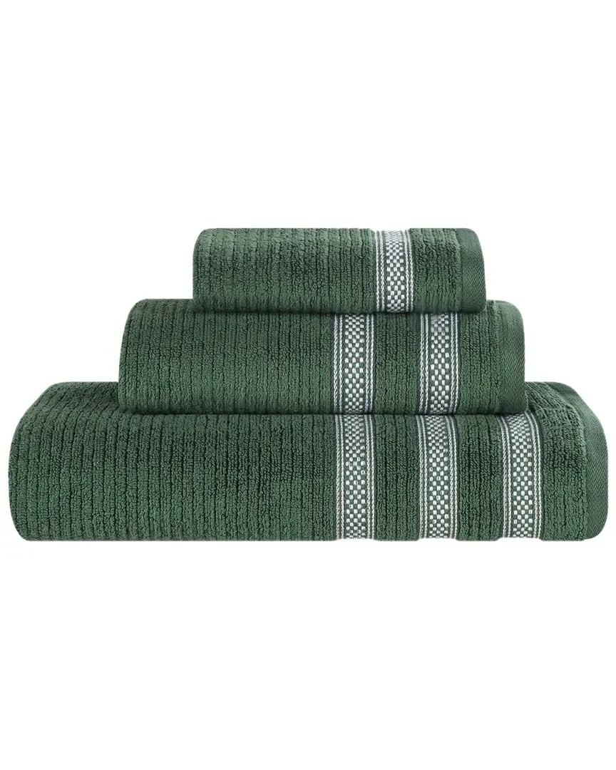 Brea Zero Twist Cotton 3pc Towel Set - Forest Green image