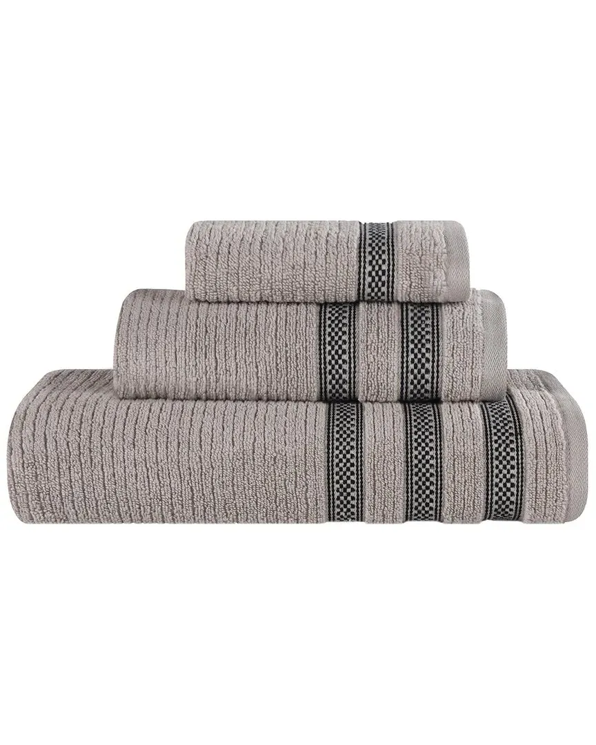 Brea Zero Twist Cotton 3pc Towel Set - Grey