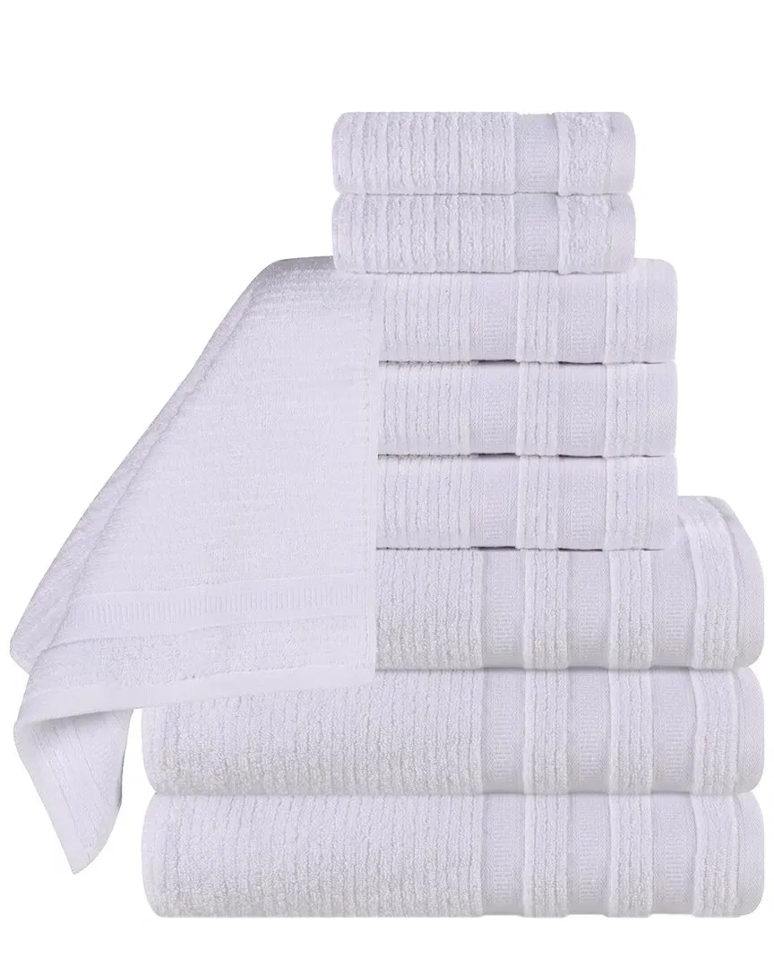 Brea Zero Twist Cotton 9pc Towel Set - White
