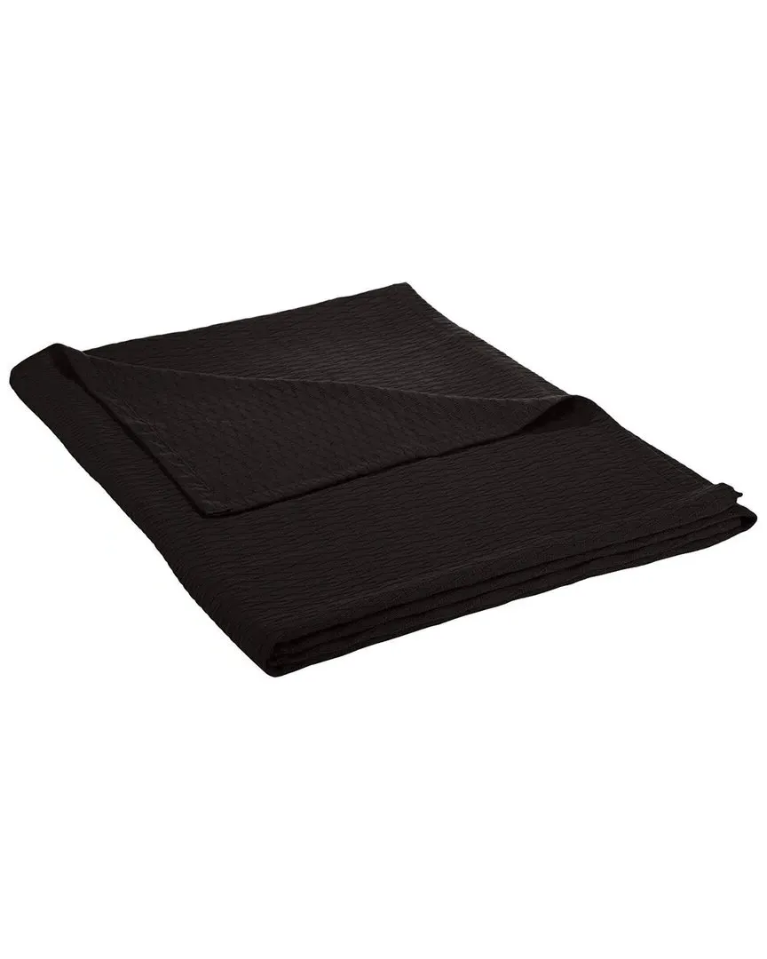 Breathable All-Season Diamond Blanket - Black, Cotton