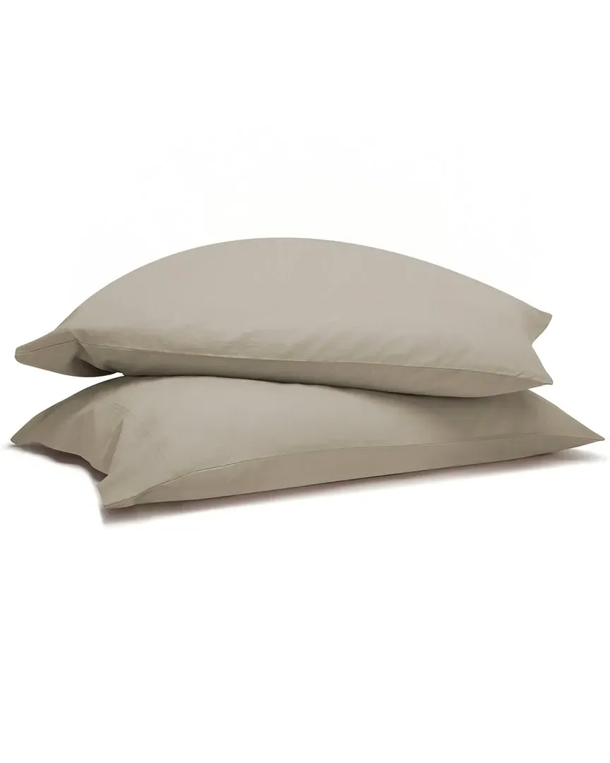 Carmen Pillowcase Set - Taupe, Cotton