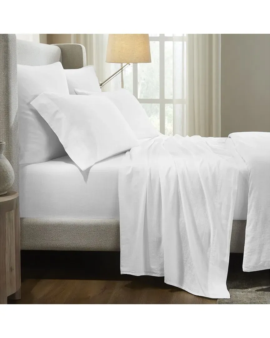 Chloe Cotton Percale Sheet Set - White image