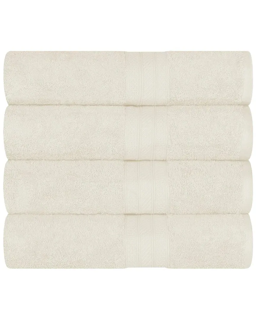 Cotton 4-Piece Bath Towel Set - Ivory