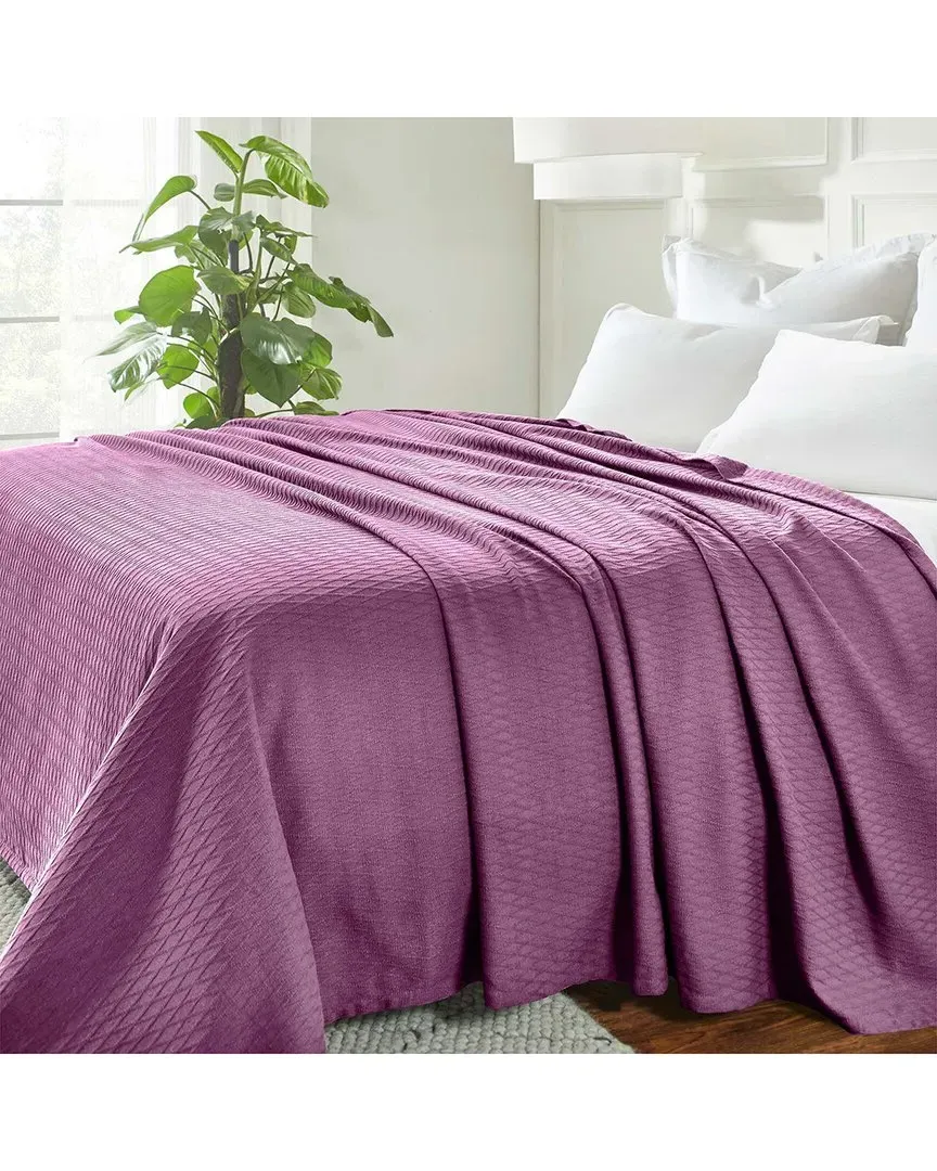 Cotton All-Season Diamond Blanket - Purple