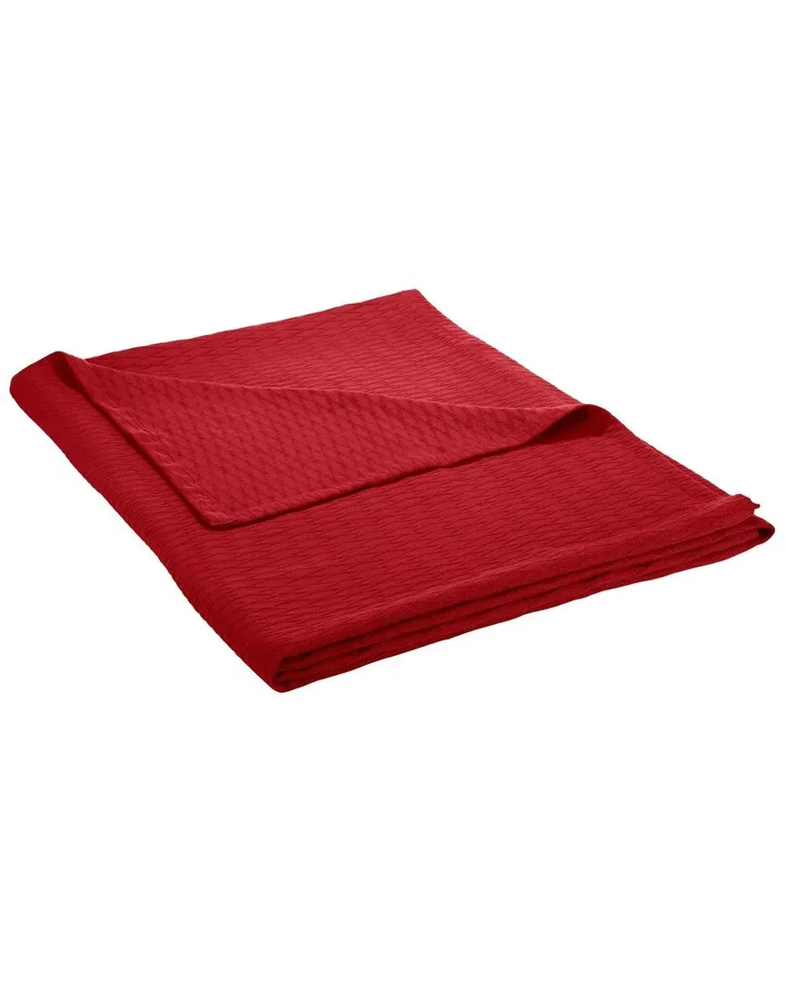 Diamond All-Season Breathable Blanket - Burgundy, Cotton