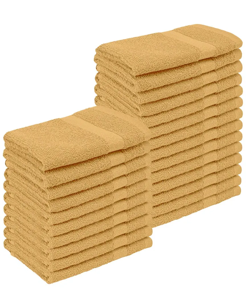 Eco-Friendly 24pc Absorbent Cotton Face Towel Set - Gold