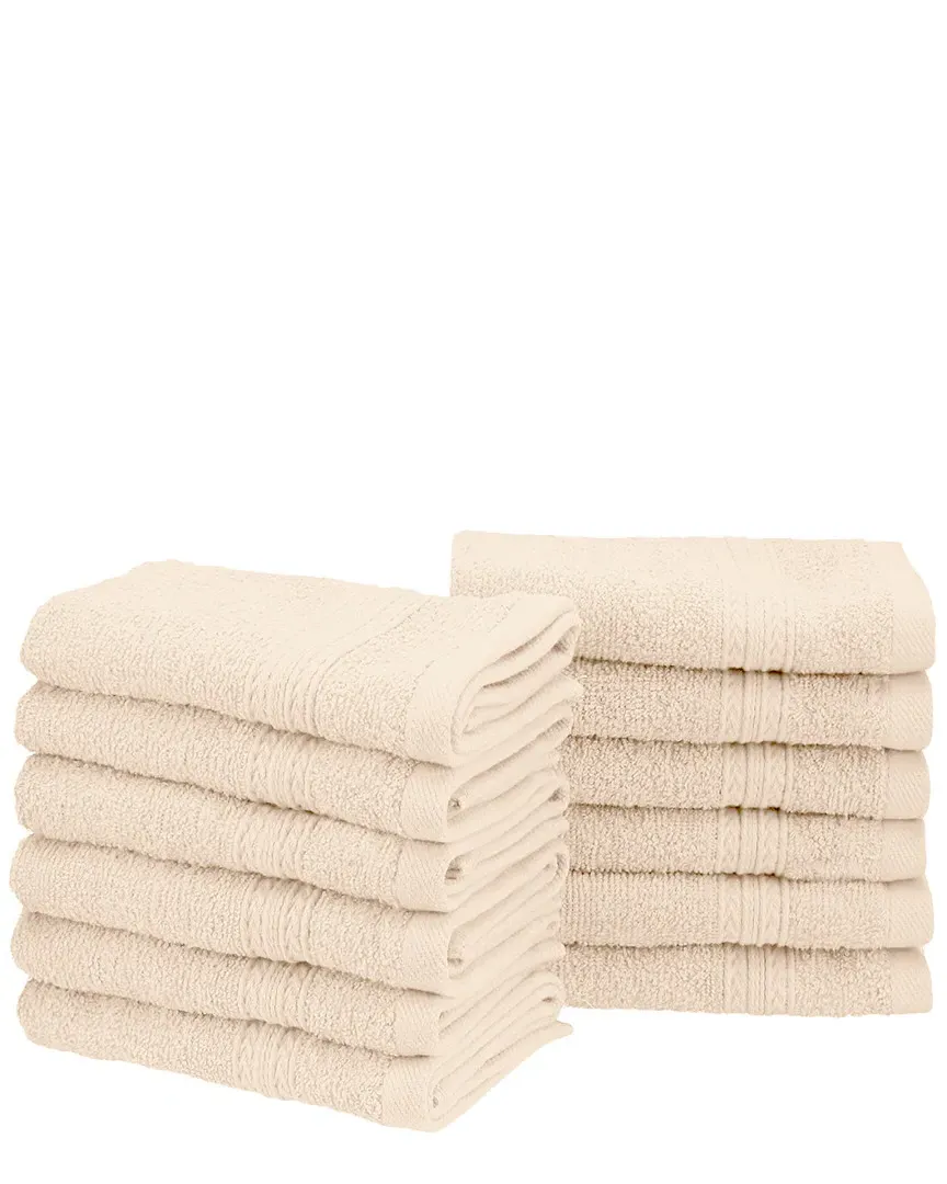 Eco-Friendly 24pc Face Cotton Towel Set - Ivory