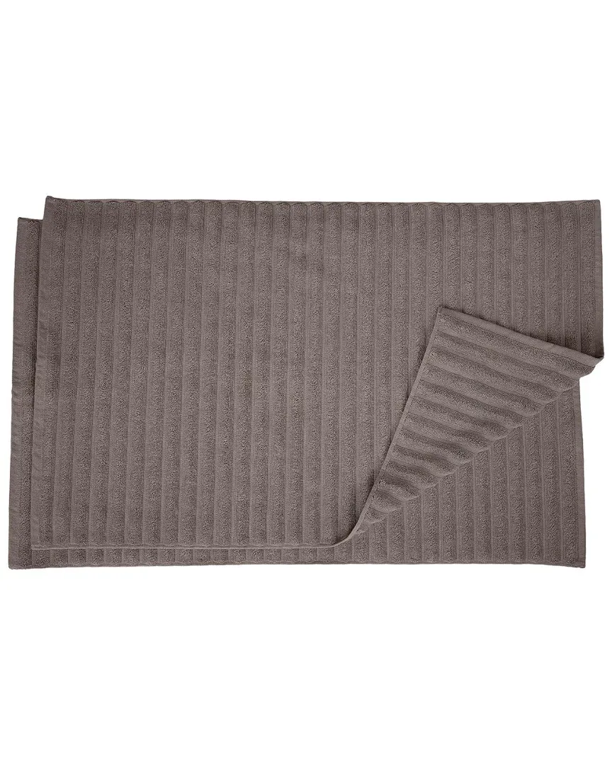 Eco-Friendly 2pc Absorbent Cotton Bath Mat Set - Graphite