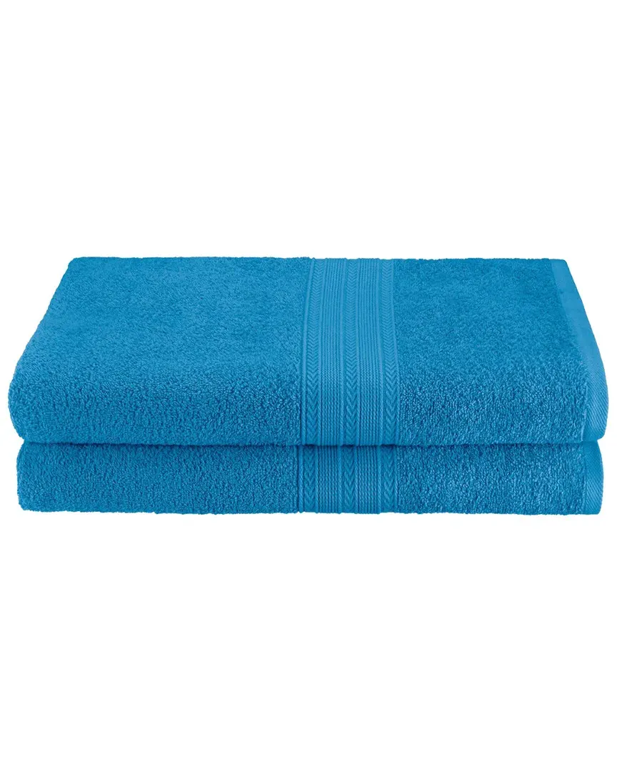 Eco-Friendly 2pc Bath Sheet Towel Set - Aster Blue, Cotton