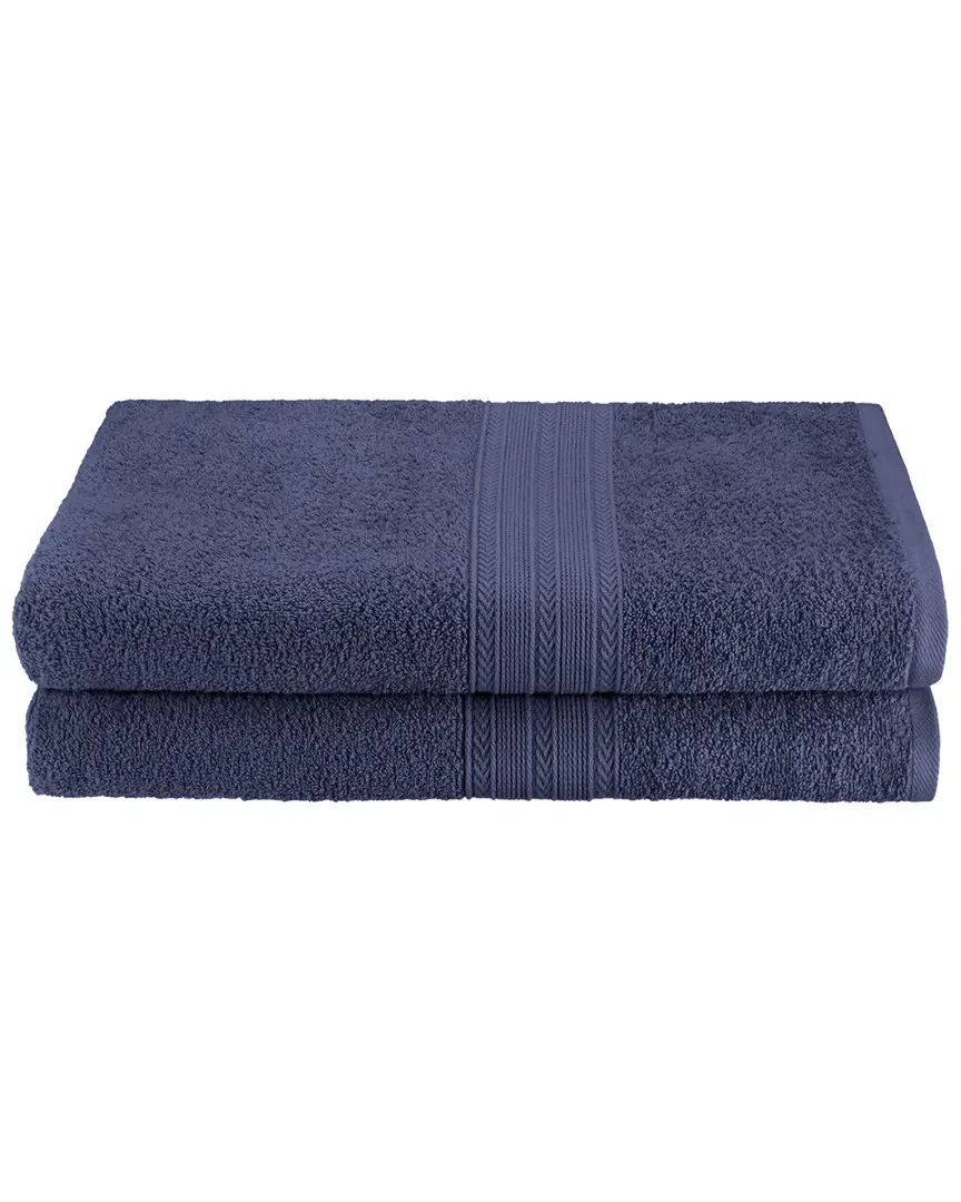 Eco-Friendly 2pc Bath Sheet Towel Set - Navy Blue, Cotton